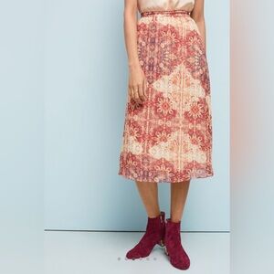 EUC Anthropologie Laurel Canyon Skirt (Red Motif) // Size XL